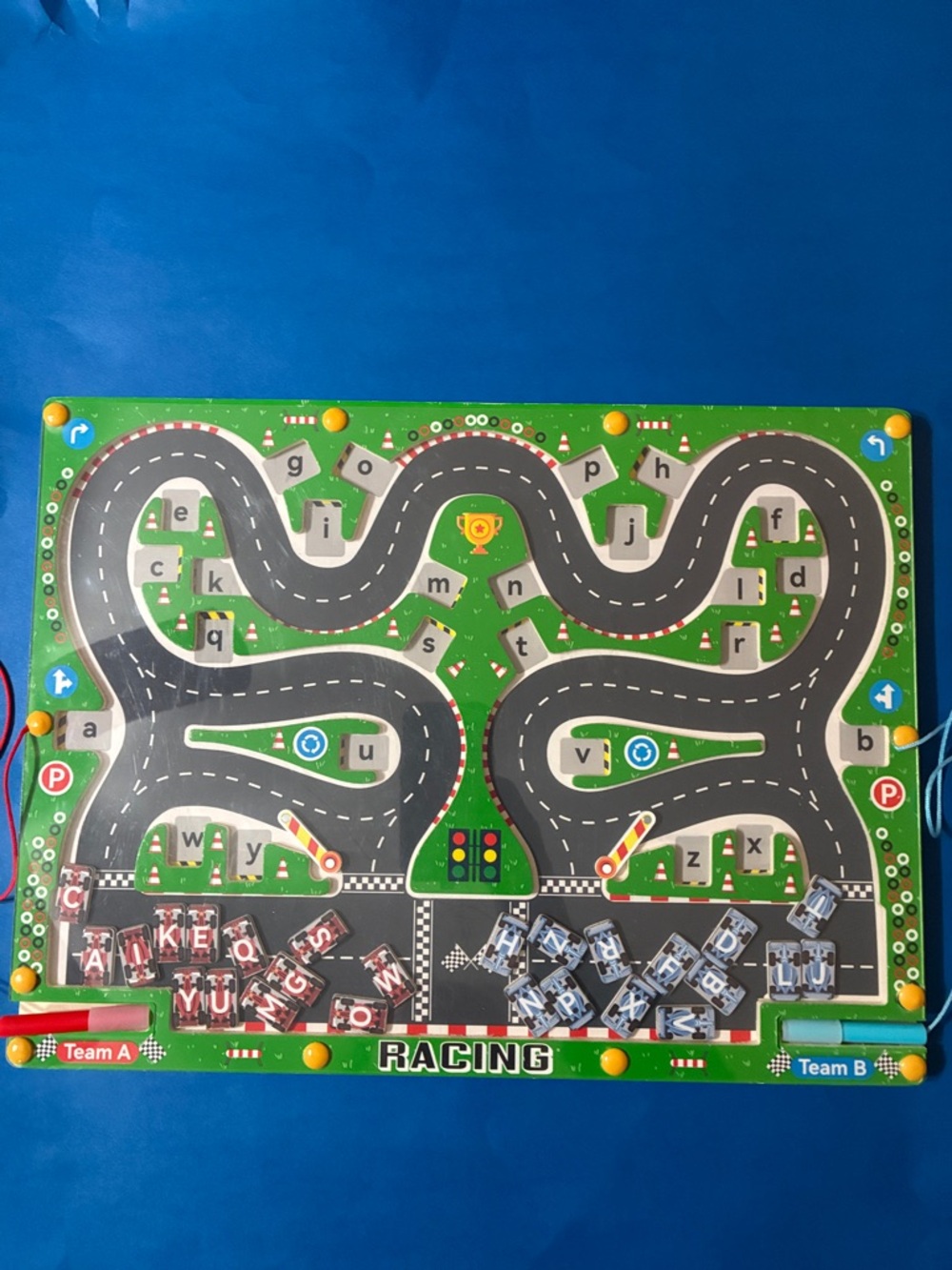 MAGNETIC ALPHABET RACING MAZE
